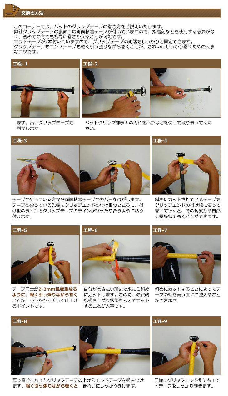 修理工房 グリップテープのお手入れ